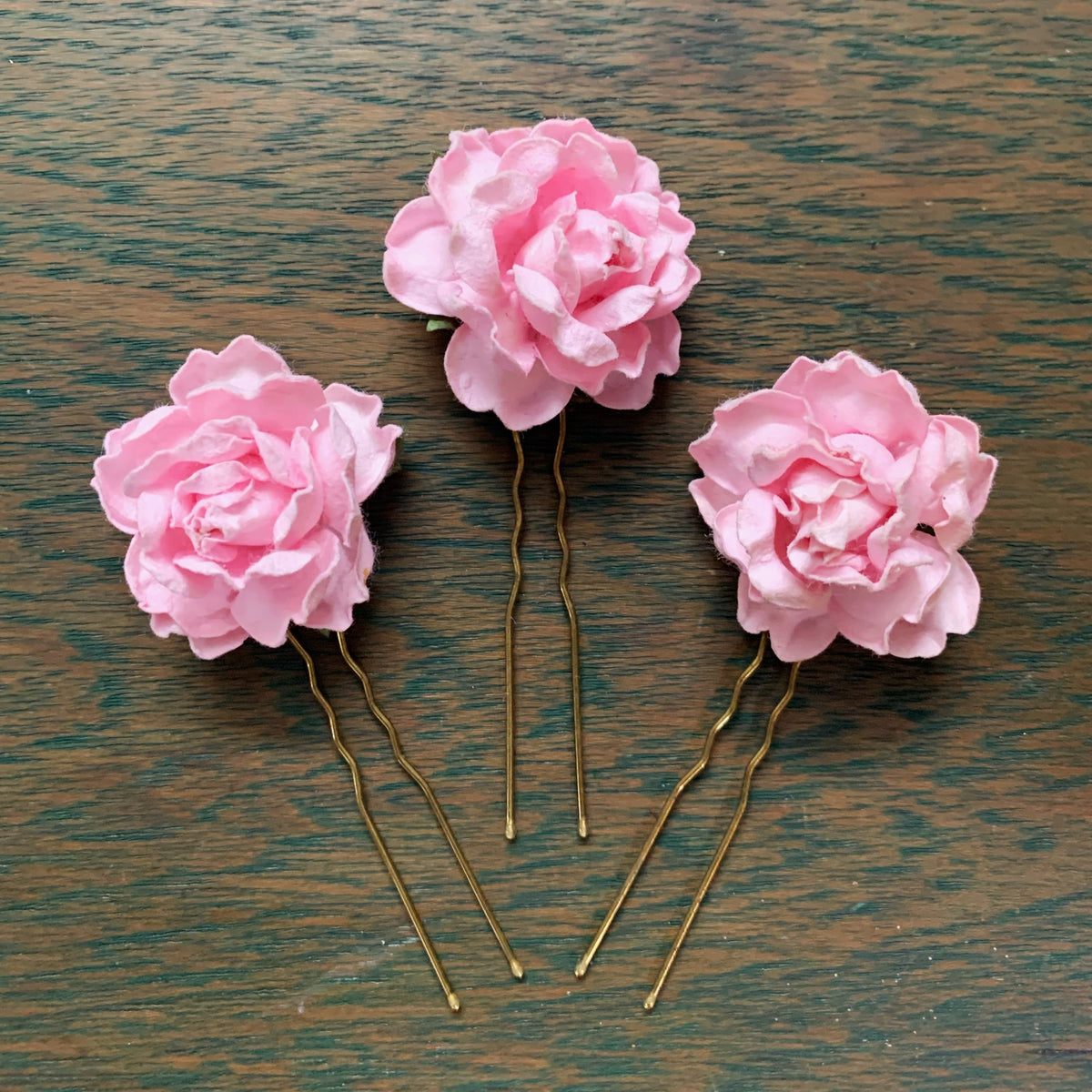 Crystal Flower Pins - Set of 3