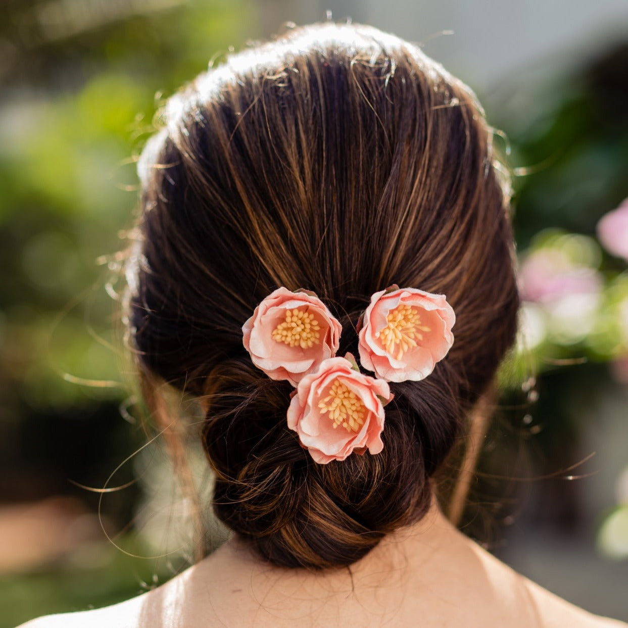 Crystal Flower Pins - Set of 3